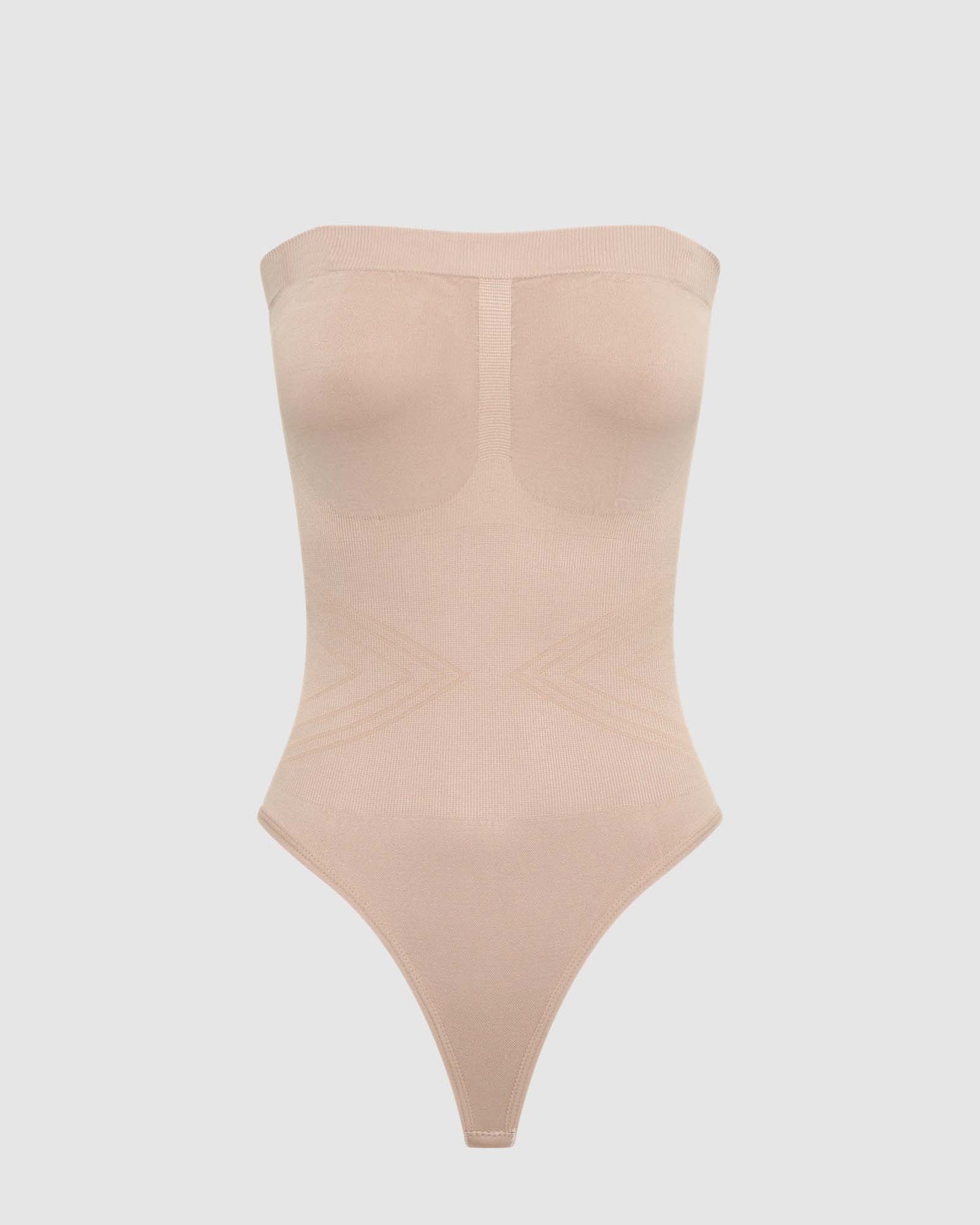 Core Trainer Strapless Bodysuit Nude