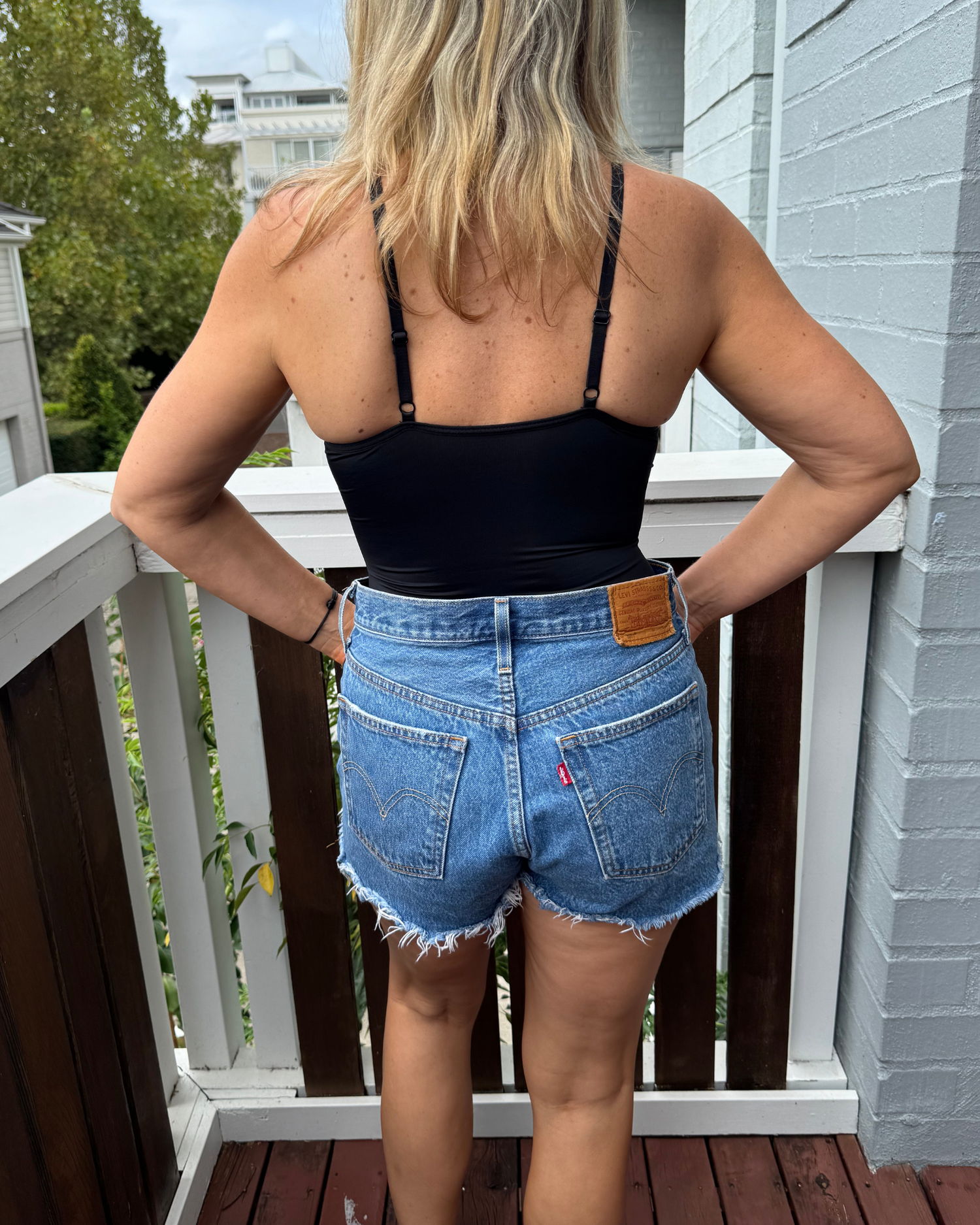 Core Trainer V-Neck Plunge Bodysuit Black