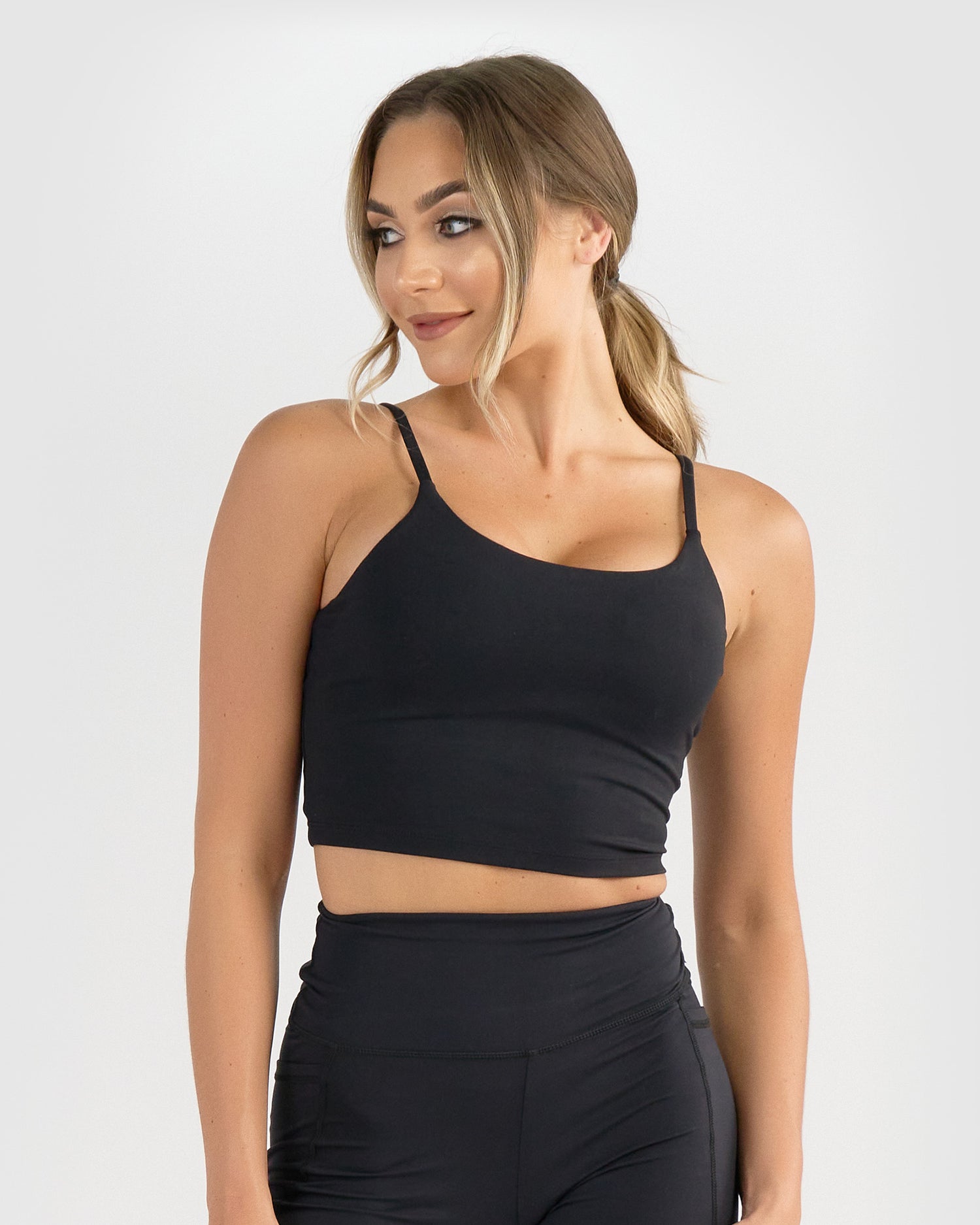 Core Trainer Libby Active Crop Black