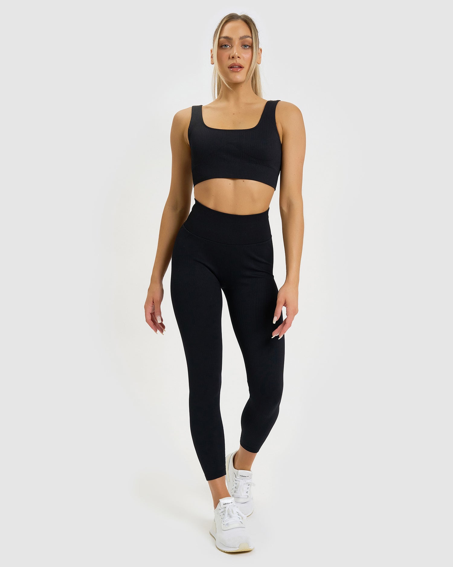 Core Trainer Tessa Ribbed Tights Black