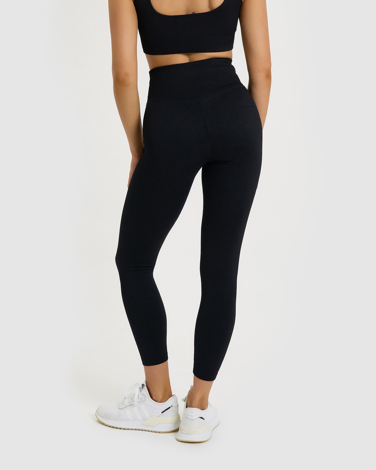 Core Trainer Tessa Ribbed Tights Black